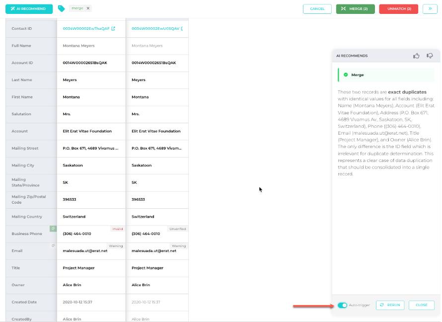 Automatic AI on Review 